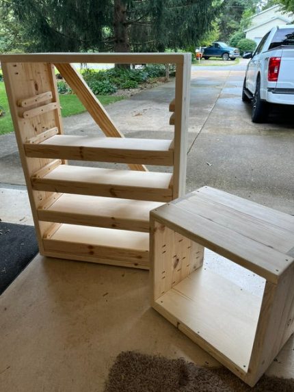 Hardwood Shoe Rack: Stylish Storage meets Functional Seating – custom handcrafted by Made by the Middletons, Indiana (photo 2)