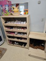 Hardwood Shoe Rack: Stylish Storage meets Functional Seating – custom handcrafted by Made by the Middletons, Indiana (photo 4)
