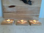 Dining Table Wooden Runner with Tea Lights – custom handcrafted by Made by the Middletons, Indiana (photo 4)