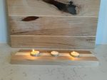 Dining Table Wooden Runner with Tea Lights – custom handcrafted by Made by the Middletons, Indiana (photo 6)