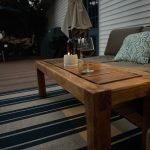 Handcrafted Exterior Coffee Table – Solid Hardwoods & Castle Joints – custom handcrafted by Made by the Middletons, Indiana (photo 1)