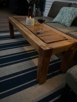 Handcrafted Exterior Coffee Table – Solid Hardwoods & Castle Joints – custom handcrafted by Made by the Middletons, Indiana (photo 3)