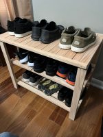 Hardwood Shoe Rack: Stylish Storage meets Functional Seating – custom handcrafted by Made by the Middletons, Indiana (photo 8)