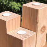 4x4 Tealight Candle Holders – custom handcrafted by Made by the Middletons, Indiana (photo 1)