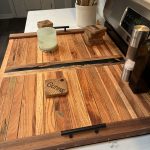 Custom Stovetop Cover – Example 2: Green Resin River – custom handcrafted by Made by the Middletons, Indiana (photo 1)