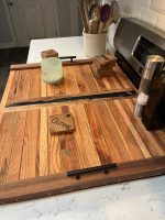 Custom Stovetop Cover – Example 2: Green Resin River – custom handcrafted by Made by the Middletons, Indiana (photo 1)