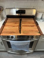 Custom Stovetop Cover – Example 2: Green Resin River – custom handcrafted by Made by the Middletons, Indiana (photo 2)