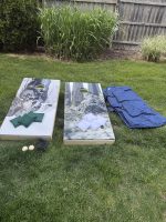 Custom Cornhole Set – Example 3: Custom Graphic – custom handcrafted by Made by the Middletons, Indiana (photo 2)