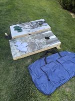 Custom Cornhole Set – Example 3: Custom Graphic – custom handcrafted by Made by the Middletons, Indiana (photo 5)