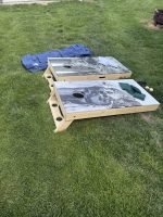 Custom Cornhole Set – Example 3: Custom Graphic – custom handcrafted by Made by the Middletons, Indiana (photo 4)