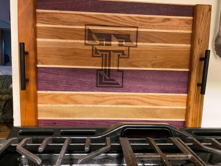 Custom Stovetop Cover – Example 3: Custom Logo – custom handcrafted by Made by the Middletons, Indiana (photo 2)