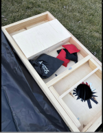 Custom Cornhole Set – Example 2: Team Logo – custom handcrafted by Made by the Middletons, Indiana (photo 7)