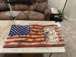 Custom Wavy Flag – Example 2: Marine Riders Emblem – custom handcrafted by Made by the Middletons, Indiana (photo 4)