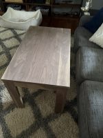Walnut end table top showing grain