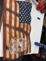 Custom Wavy Flag – Example 4: Custom Emblem – custom handcrafted by Made by the Middletons, Indiana (photo 5)