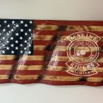 Custom Wavy Flag – Example 4: Custom Emblem – custom handcrafted by Made by the Middletons, Indiana (photo 1)