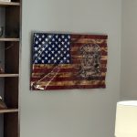 Custom Wavy Flag – Example 1: Marine Riders Emblem – custom handcrafted by Made by the Middletons, Indiana (photo 1)