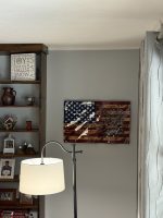 Custom Wavy Flag – Example 1: Marine Riders Emblem – custom handcrafted by Made by the Middletons, Indiana (photo 4)