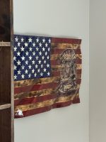 Custom Wavy Flag – Example 1: Marine Riders Emblem – custom handcrafted by Made by the Middletons, Indiana (photo 2)