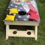 Custom Cornhole Set – Example 5: Patriotic Graphic – custom handcrafted by Made by the Middletons, Indiana (photo 1)