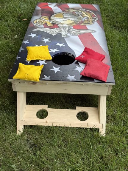 Custom Cornhole Set – Example 5: Patriotic Graphic – custom handcrafted by Made by the Middletons, Indiana (photo 1)