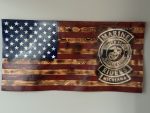 Custom Wavy Flag – Example 2: Marine Riders Emblem – custom handcrafted by Made by the Middletons, Indiana (photo 3)